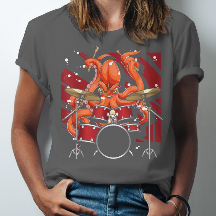 Animal Octopus Musician Drum Kit Octopus Drummer Unisex Jersey T-Shirt Animal Octopus Musician Drum Kit Octopus Drummer Unisex Jersey T-Shirt
