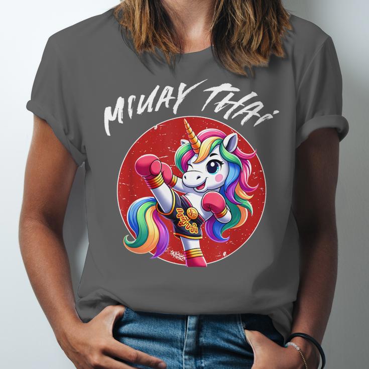 Cute Thai Boxing And Muay Thai Unicorn Unisex Jersey T-Shirt