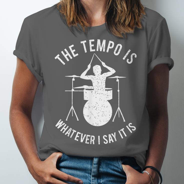 Drum Kit Graphic For a Drummer With Percussion Instruments Unisex Jersey T-Shirt