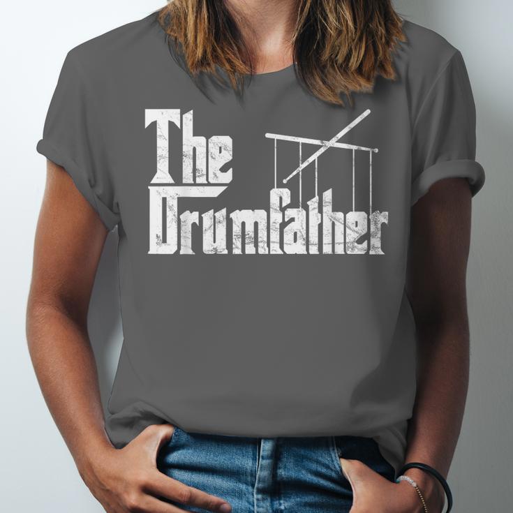 Drummer Humor The Drumfather Drum Kit Unisex Jersey T-Shirt Drummer Humor The Drumfather Drum Kit Unisex Jersey T-Shirt