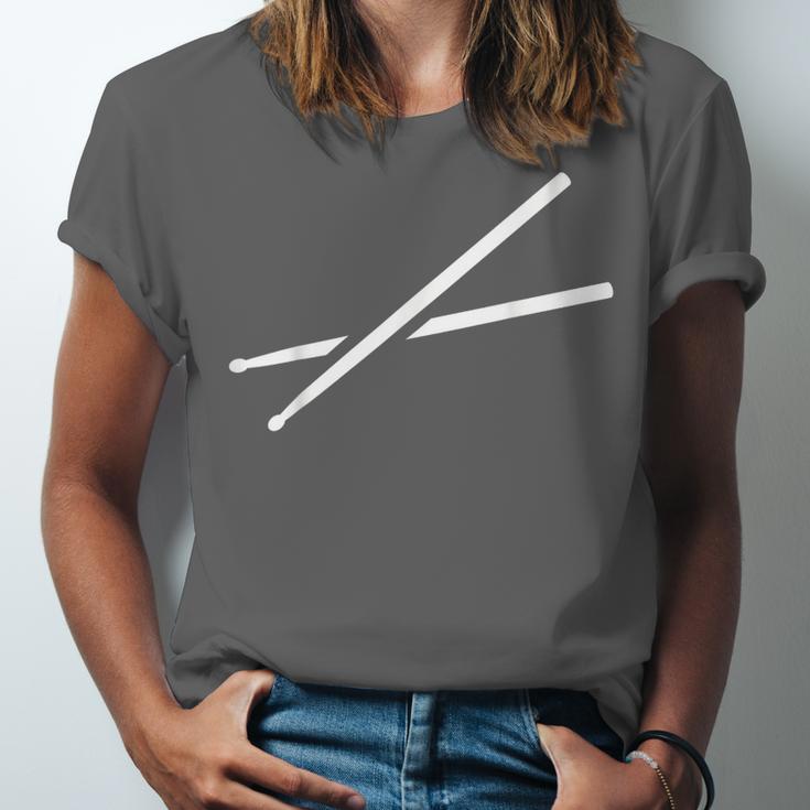Drumsticks Drum Kit Unisex Jersey T-Shirt Drumsticks Drum Kit Unisex Jersey T-Shirt