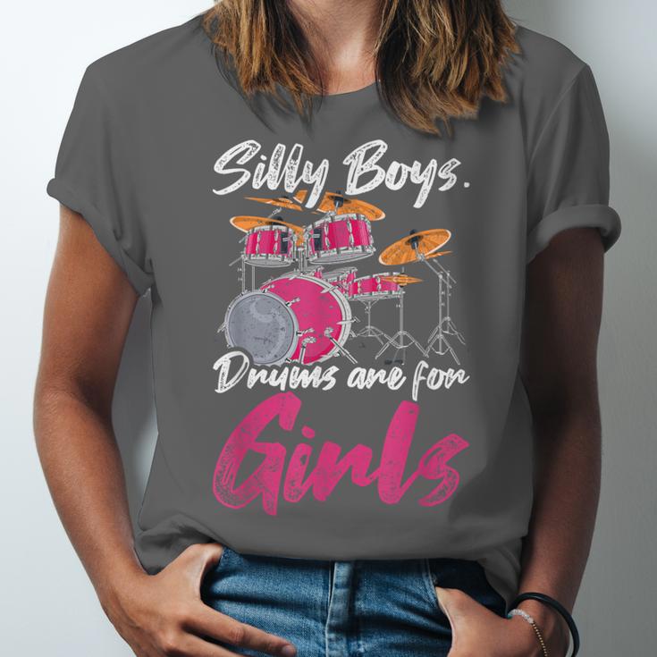 Girls Boys Kids Drummer Drum Kit Unisex Jersey T-Shirt Girls Boys Kids Drummer Drum Kit Unisex Jersey T-Shirt