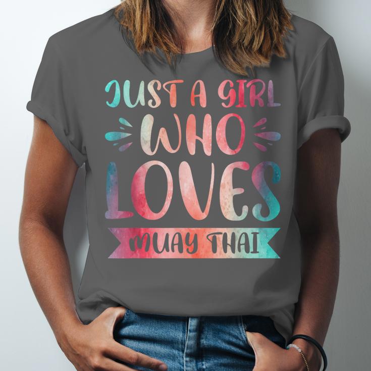 Just a Girl Who Loves Muay Thai Unisex Jersey T-Shirt