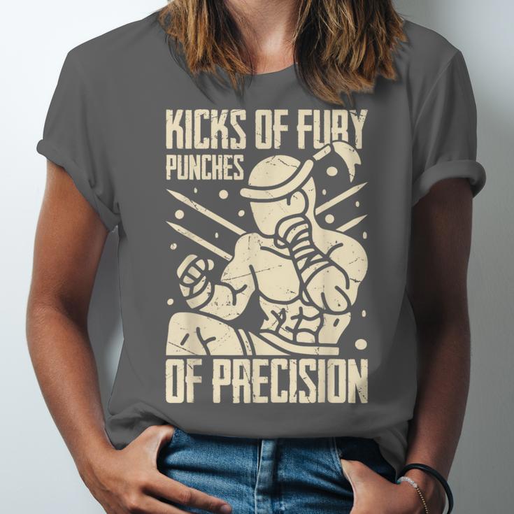 Kicks Of Fury Punches Of Precision Muay Thai Unisex Jersey T-Shirt