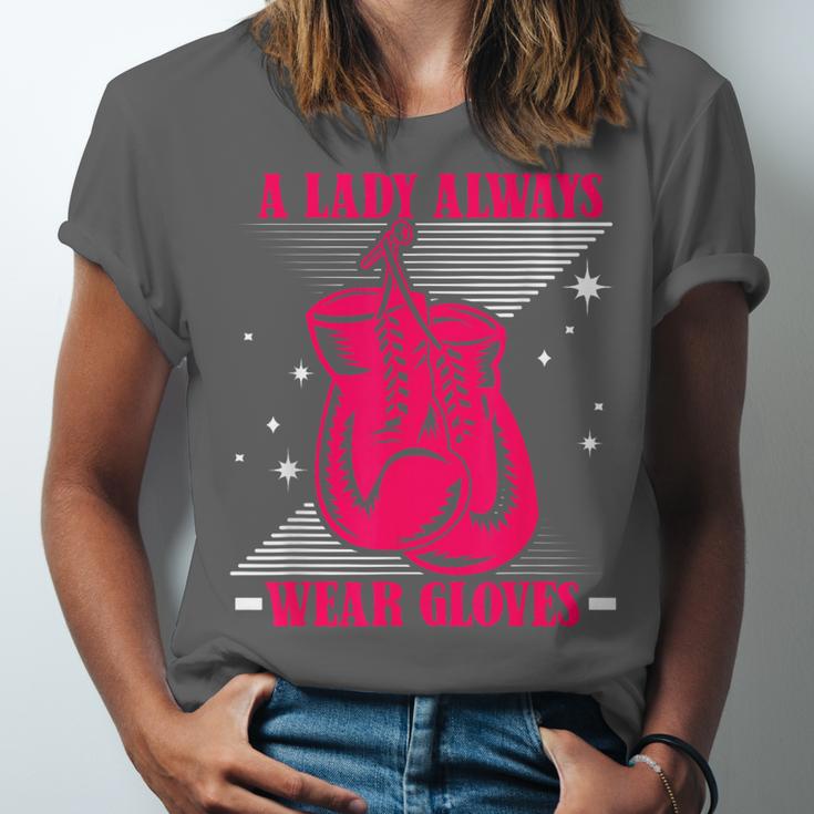 A Lady Always Wear Gloves Kickboxer Fan Muay Thai Boxing Unisex Jersey T-Shirt