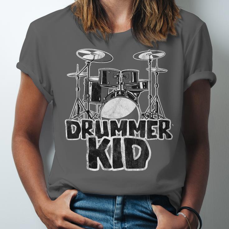 Little Drummer Awesome Drum Kit For Young Musicians Unisex Jersey T-Shirt Little Drummer Awesome Drum Kit For Young Musicians Unisex Jersey T-Shirt