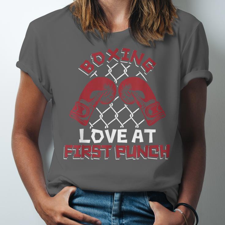 Love At First Punch Professional Boxer Muay Thai Boxing Unisex Jersey T-Shirt