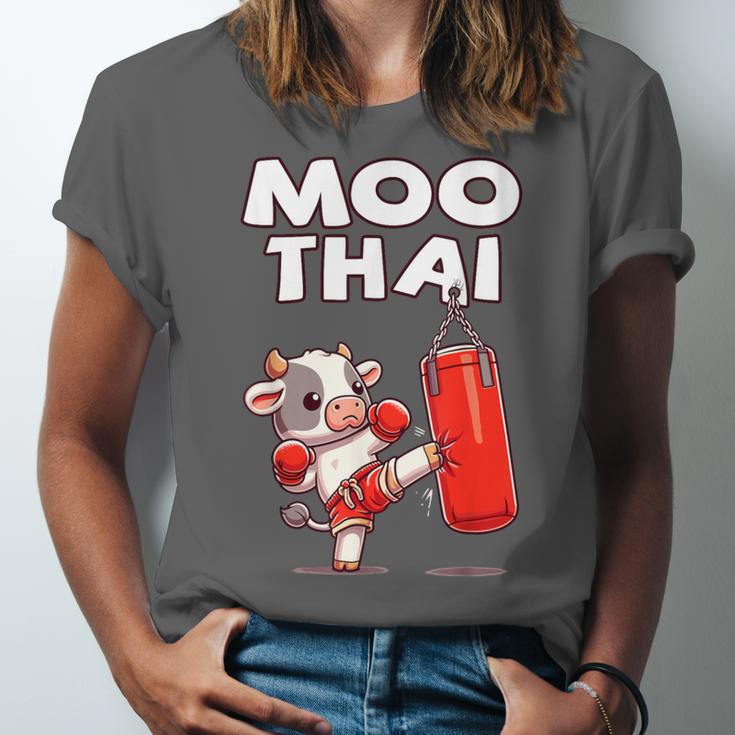 Moo Thai Muay Thai Cow Thai Boxing For Kids Muay Thai Unisex Jersey T-Shirt Moo Thai Muay Thai Cow Thai Boxing For Kids Muay Thai Unisex Jersey T-Shirt
