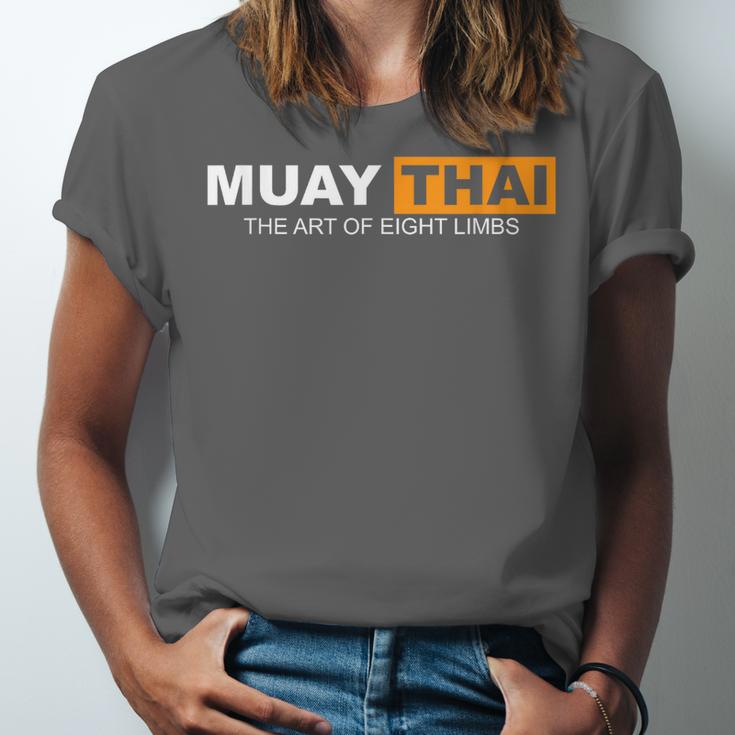 Muay Thai The Art Of Eight Limbs Kickboxing And MMA Fighter Unisex Jersey T-Shirt