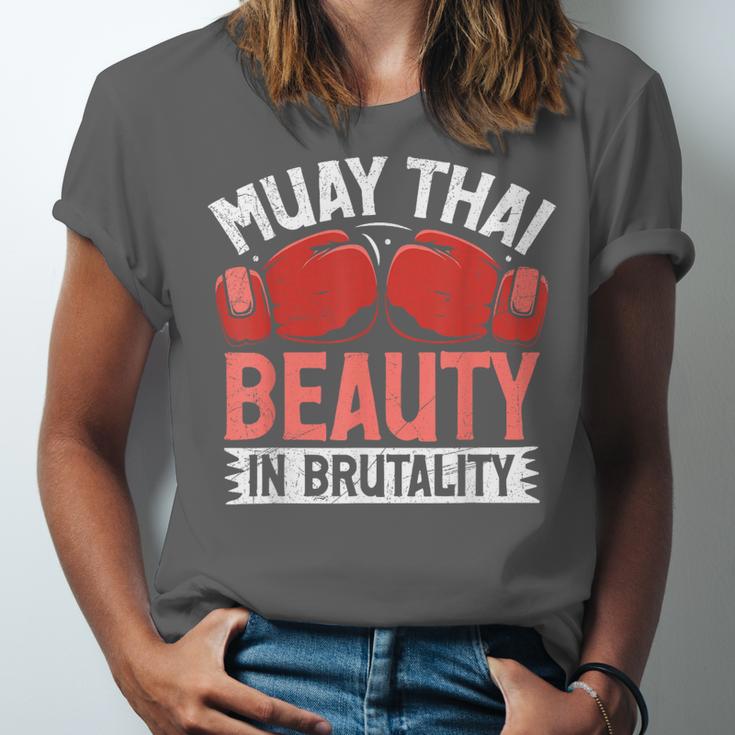 Muay Thai Beauty In Brutality Muay Thai Unisex Jersey T-Shirt