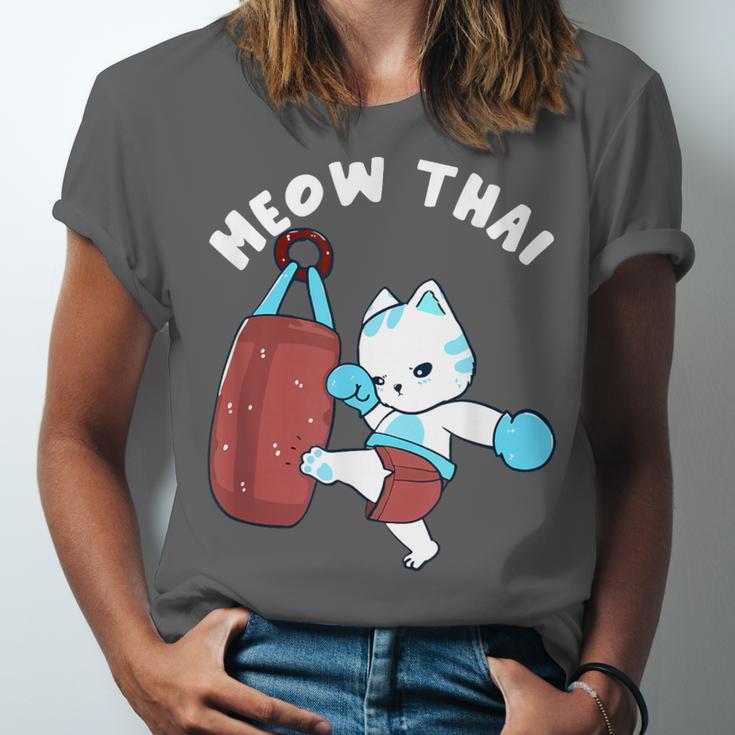 Muay Thai Cat Meow Thai Punch Bag Martial Arts Unisex Jersey T-Shirt Muay Thai Cat Meow Thai Punch Bag Martial Arts Unisex Jersey T-Shirt