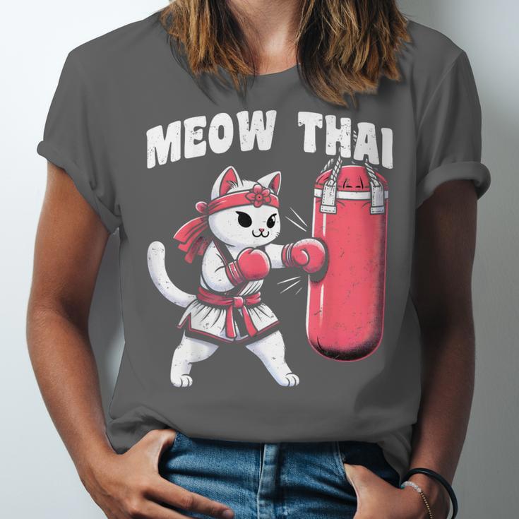 Muay Thai Cat Meow Thai Women Neko Costume Muay Thai Unisex Jersey T-Shirt