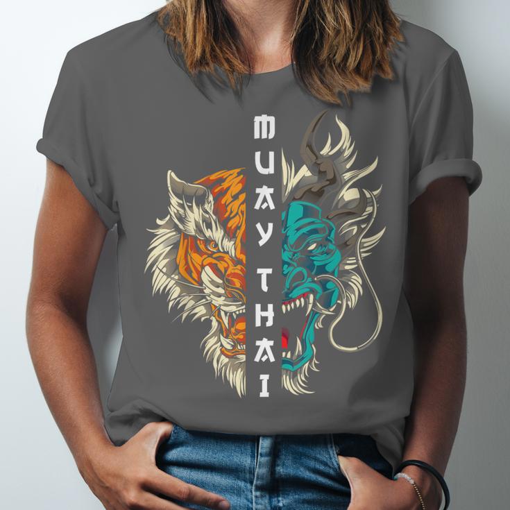 Muay Thai Dragon Tiger Unisex Jersey T-Shirt Muay Thai Dragon Tiger Unisex Jersey T-Shirt
