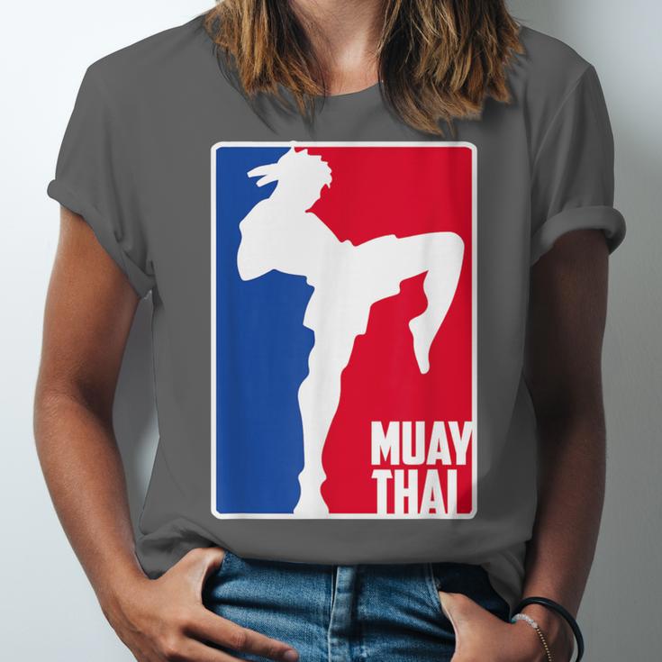 Muay Thai Fighter Retro Kickboxing Training MMA Unisex Jersey T-Shirt