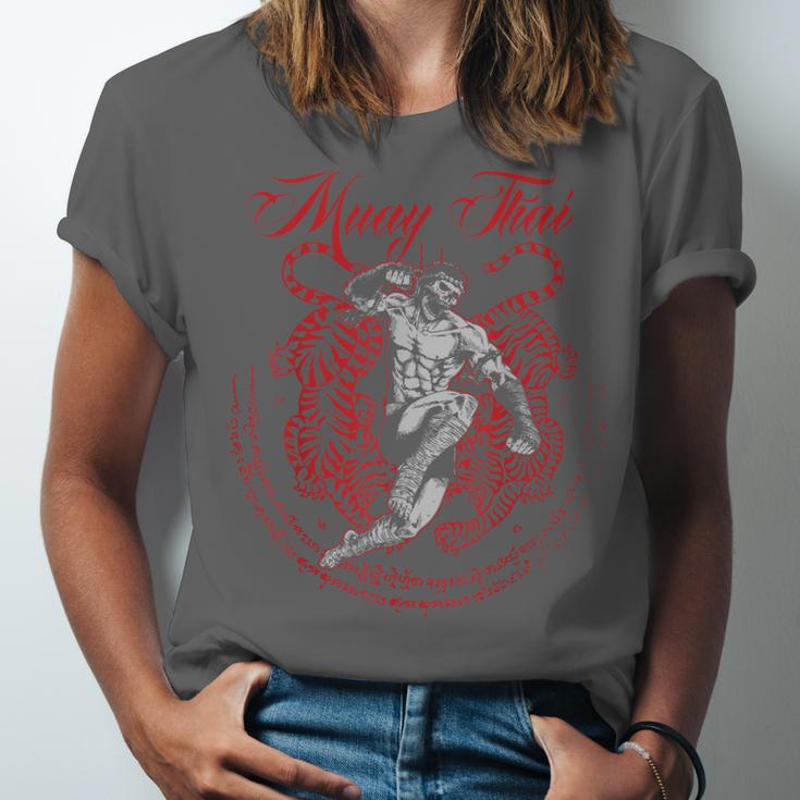 Muay Thai Kickboxing Martial Art Fighter Thai Boxing Unisex Jersey T-Shirt
