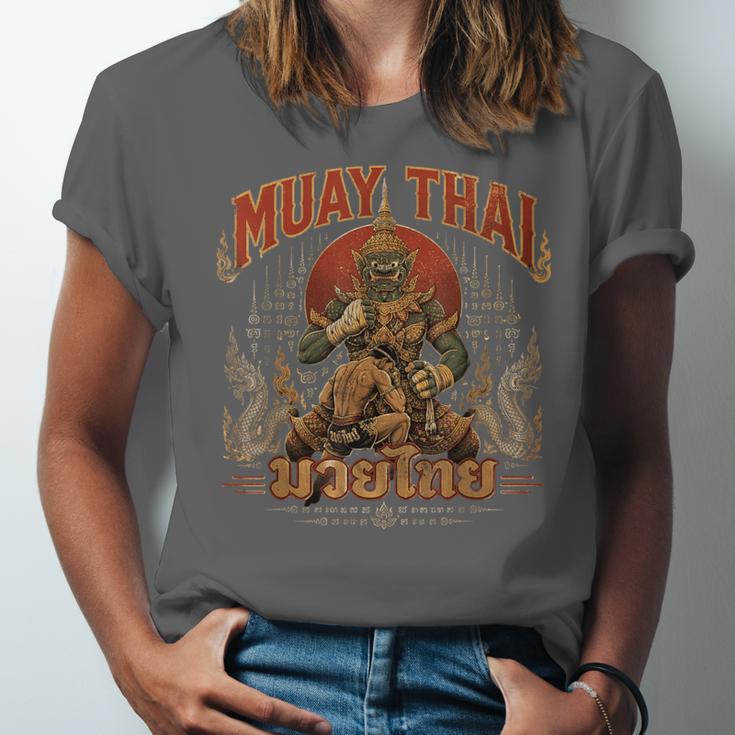 Muay Thai Life Vintage Thai Boxing Nak Muay Thai Giant Unisex Jersey T-Shirt Muay Thai Life Vintage Thai Boxing Nak Muay Thai Giant Unisex Jersey T-Shirt
