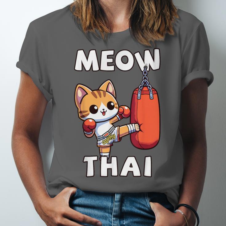 Muay Thai Meow Thai Thai Boxing For Boys Muay Thai Cat Unisex Jersey T-Shirt