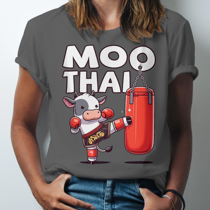 Muay Thai Moo Thai Thai Boxing For Youth Muay Thai Cow Unisex Jersey T-Shirt Muay Thai Moo Thai Thai Boxing For Youth Muay Thai Cow Unisex Jersey T-Shirt