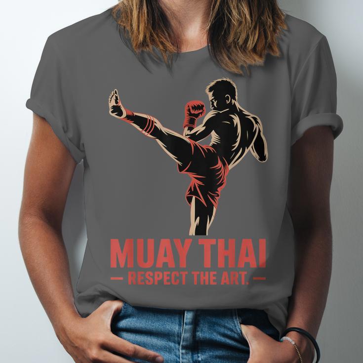 Muay Thai Respect The Art Martial Arts Kickboxing MMA Unisex Jersey T-Shirt Muay Thai Respect The Art Martial Arts Kickboxing MMA Unisex Jersey T-Shirt