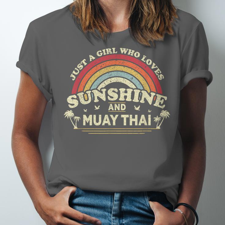 Muay Thai Shirt A Girl Who Loves Sunshine And Muay Thai Unisex Jersey T-Shirt Muay Thai Shirt A Girl Who Loves Sunshine And Muay Thai Unisex Jersey T-Shirt