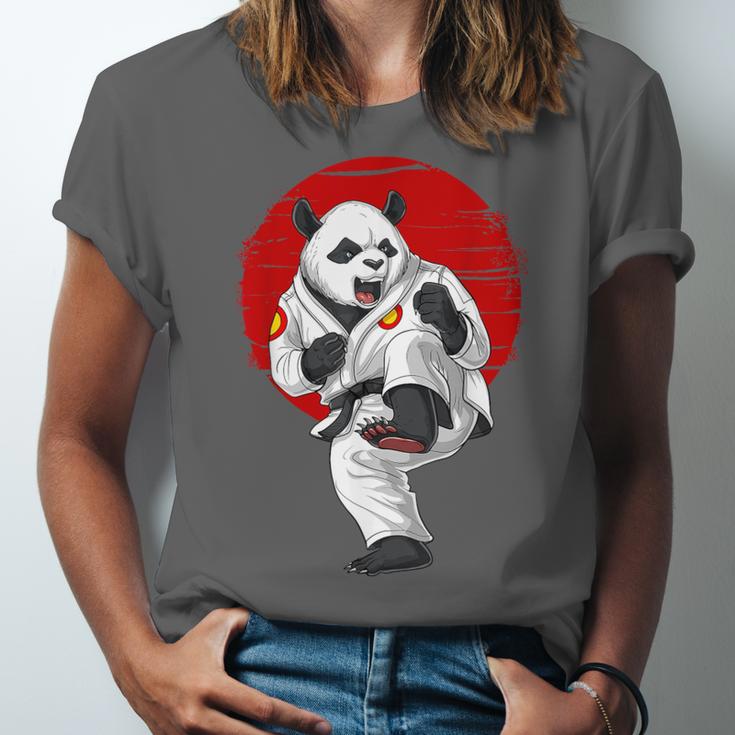 Panda Bear Karate Kickboxing Muay Thai Martial Arts Unisex Jersey T-Shirt