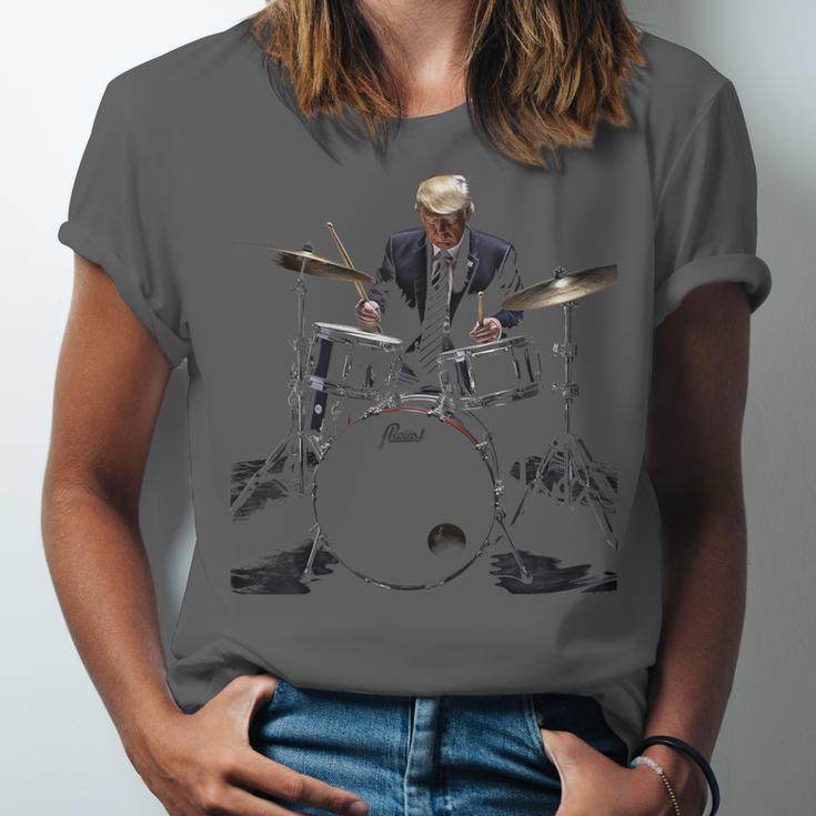 Percussion Player Drumset Retro Drum Kit Percussionist Trump Drummer Drums 2024 -Adults Unisex Jersey T-Shirt Percussion Player Drumset Retro Drum Kit Percussionist Trump Drummer Drums 2024 -Adults Unisex Jersey T-Shirt