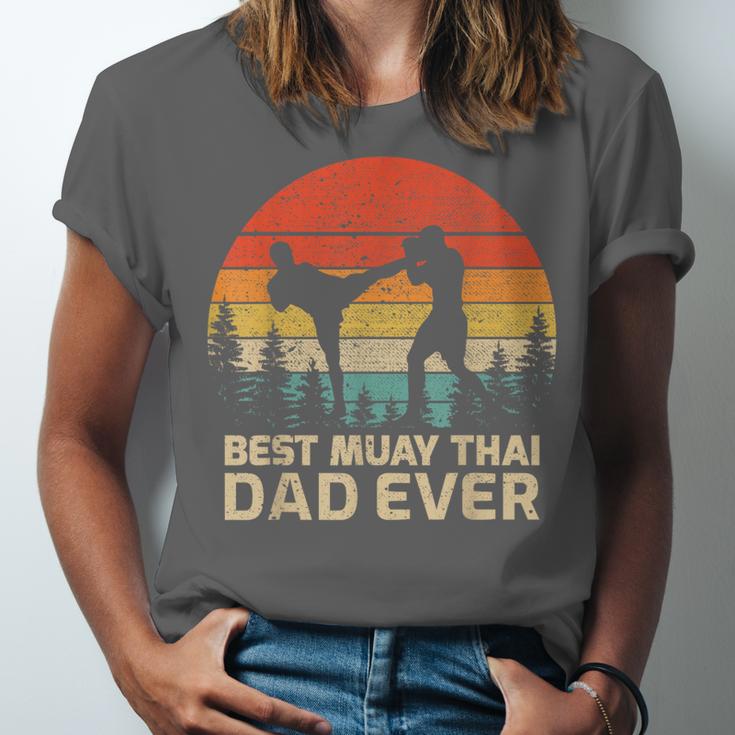 Retro Vintage Best Muay Thai Dad Ever Father's Day Unisex Jersey T-Shirt