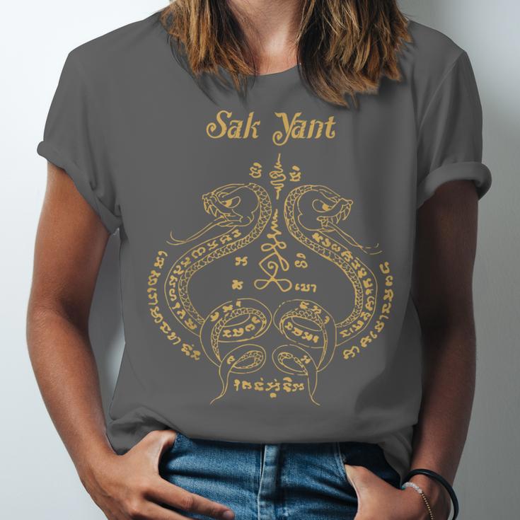 Sak Yant Sak Yant Tattoo Sak Yant Muay Thai Sak Yant T-Shirt Unisex Jersey T-Shirt