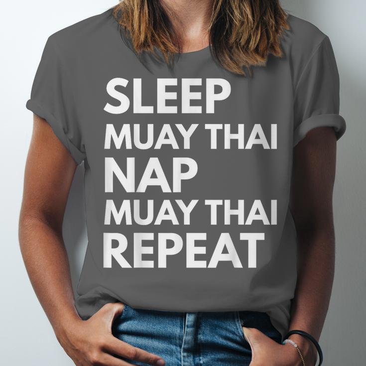 Sleep Nap Muay Thai Repeat Lover Martial Arts Unisex Jersey T-Shirt