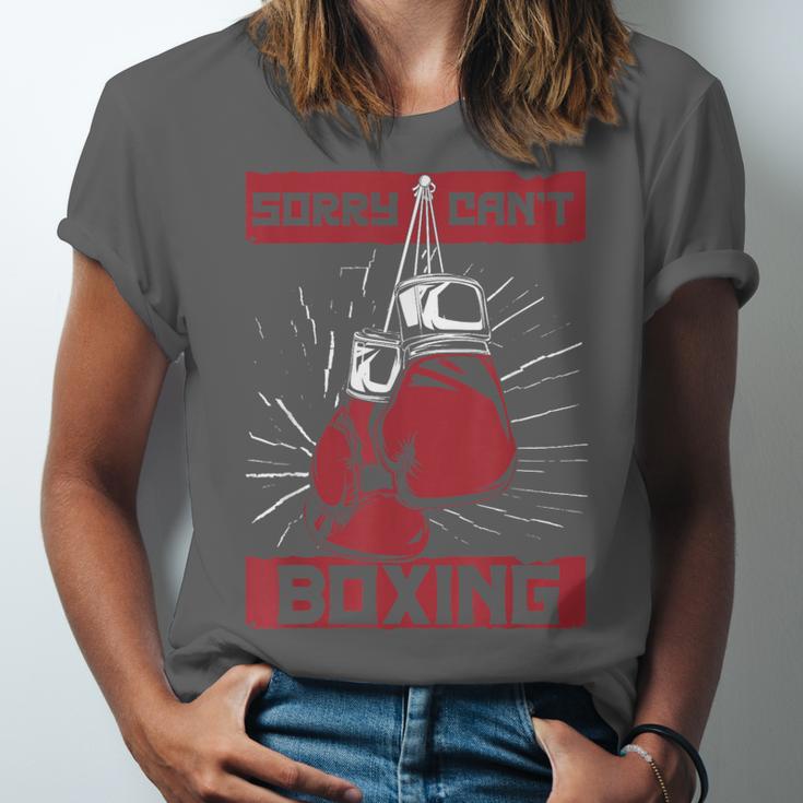 Sorry Can't Boxing Professional Boxer Muay Thai Boxing Unisex Jersey T-Shirt