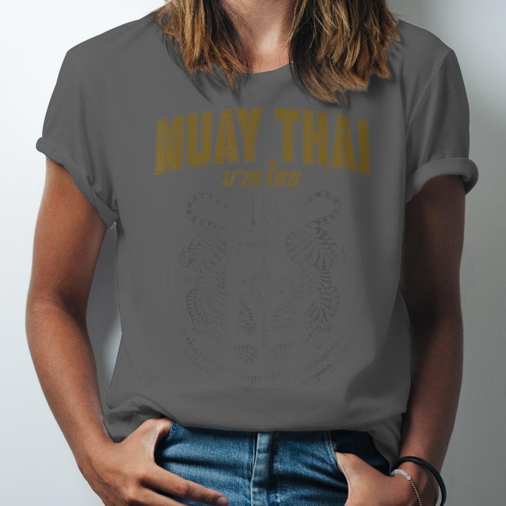Twin Tiger Sak Yant Muay Thai Unisex Jersey T-Shirt