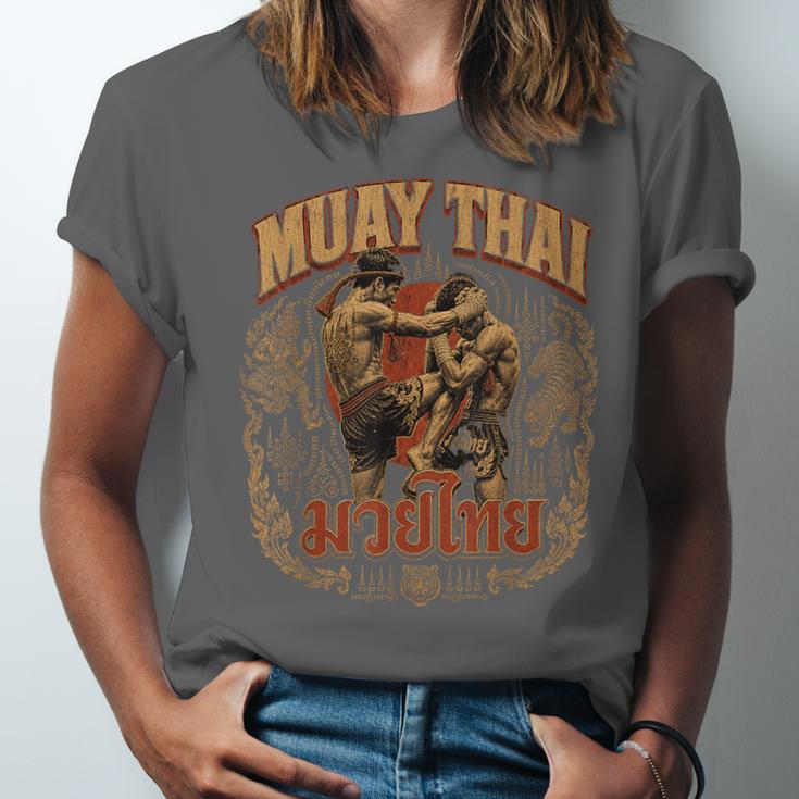 Vintage Muay Thai Thai Boxing Nak Muay Fighter Art Unisex Jersey T-Shirt Vintage Muay Thai Thai Boxing Nak Muay Fighter Art Unisex Jersey T-Shirt