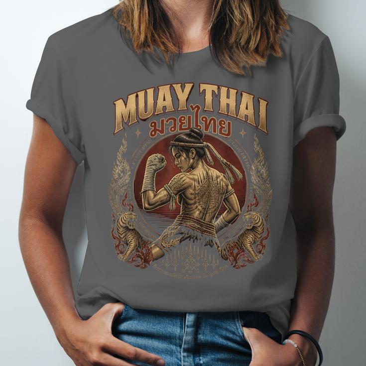 Vintage Muay Thai Flag Thailand Thai Boxing Fighter Unisex Jersey T-Shirt