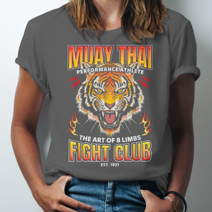 Vintage Muay Thai Twin Tiger Art Of 8 Limbs Unisex Jersey T-Shirt