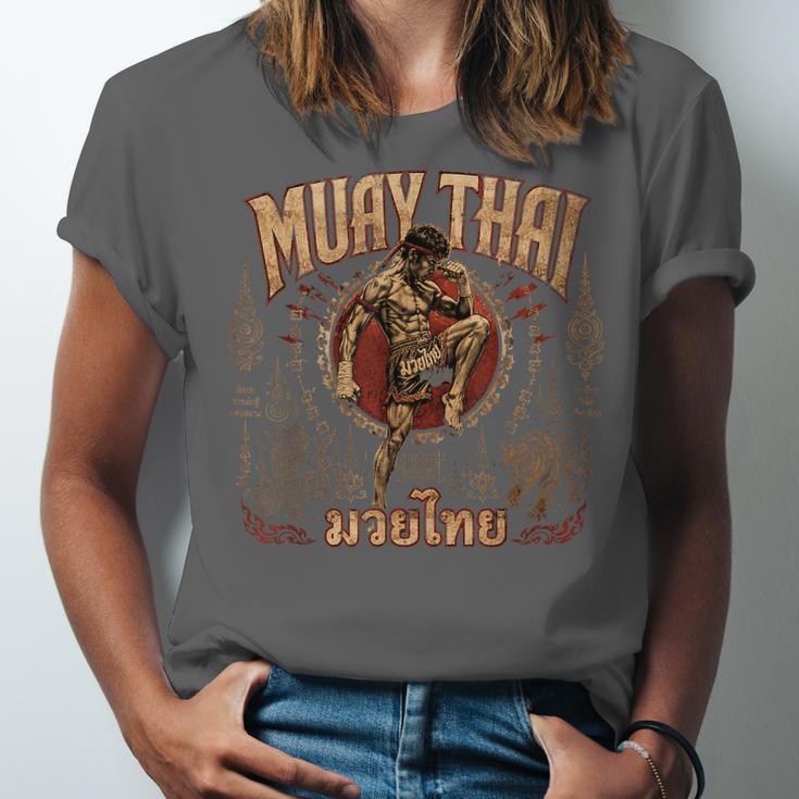 Vintage Muay Thai Wai Kru Thai Boxing Ritual Art Unisex Jersey T-Shirt