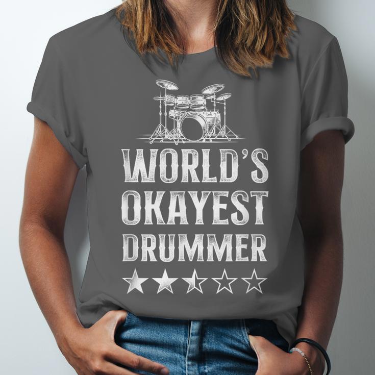 Vintage World'S Okayest Drummer Drum Kit Unisex Jersey T-Shirt Vintage World'S Okayest Drummer Drum Kit Unisex Jersey T-Shirt