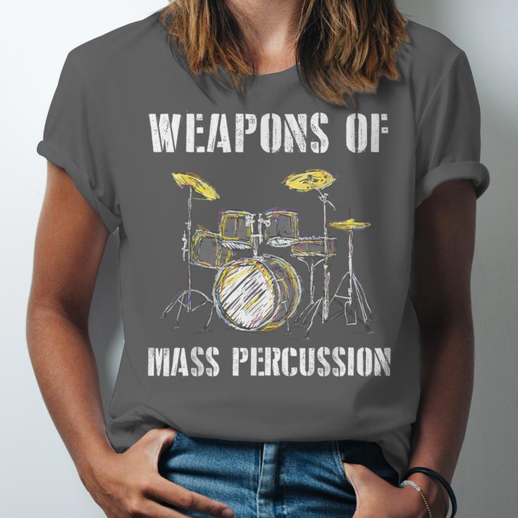 Weapons Of Mass Percussion Band Best Drummer Drum Kit Unisex Jersey T-Shirt Weapons Of Mass Percussion Band Best Drummer Drum Kit Unisex Jersey T-Shirt