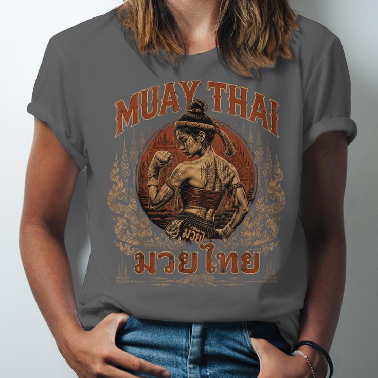 Weathered Muay Thai Fighter Thai Boxing Warrior Art Unisex Jersey T-Shirt