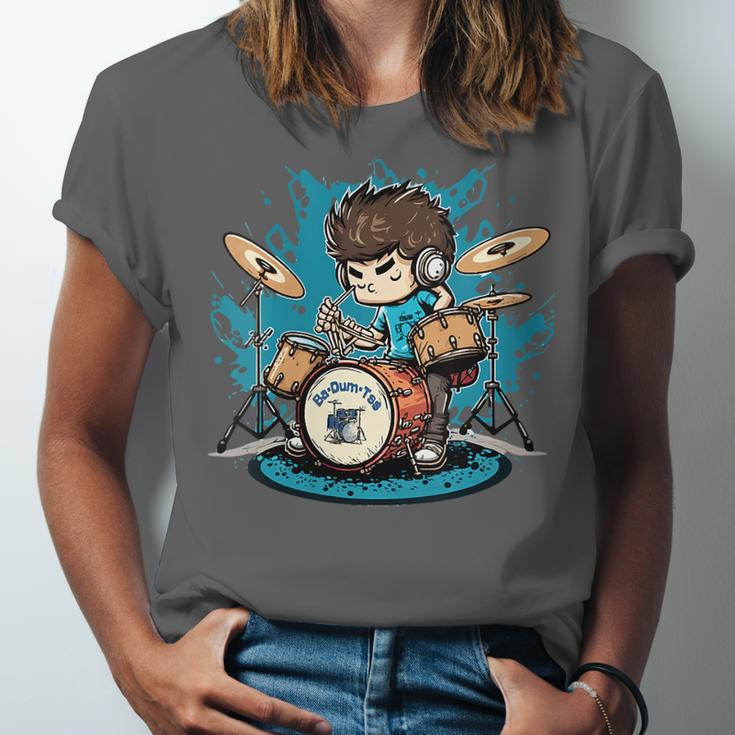 Women's Drum Set Drumming Drummers Drum Kits Music Unisex Jersey T-Shirt Women's Drum Set Drumming Drummers Drum Kits Music Unisex Jersey T-Shirt