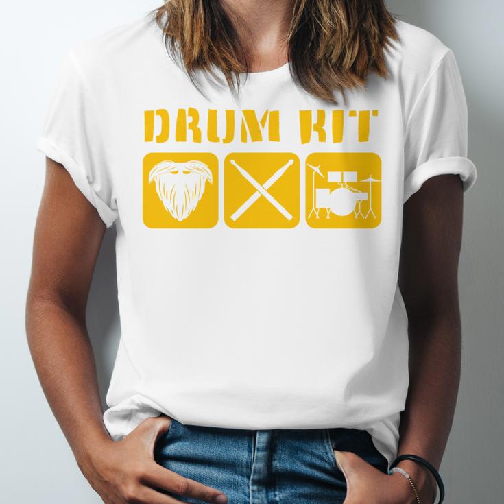 Drum Kit Band Drumming Drumsticks Musical Drums Unisex Jersey T-Shirt Drum Kit Band Drumming Drumsticks Musical Drums Unisex Jersey T-Shirt
