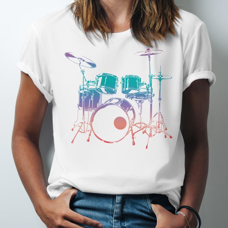 Drum Kit Drummer Graphic Unisex Jersey T-Shirt Drum Kit Drummer Graphic Unisex Jersey T-Shirt