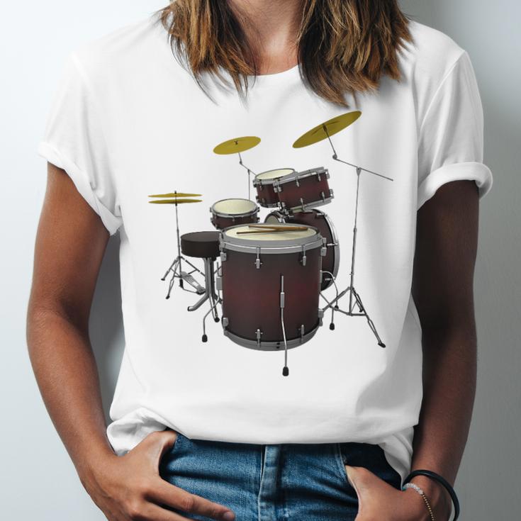 Drummer Drum Kit Raglan Baseball Tee Unisex Jersey T-Shirt Drummer Drum Kit Raglan Baseball Tee Unisex Jersey T-Shirt