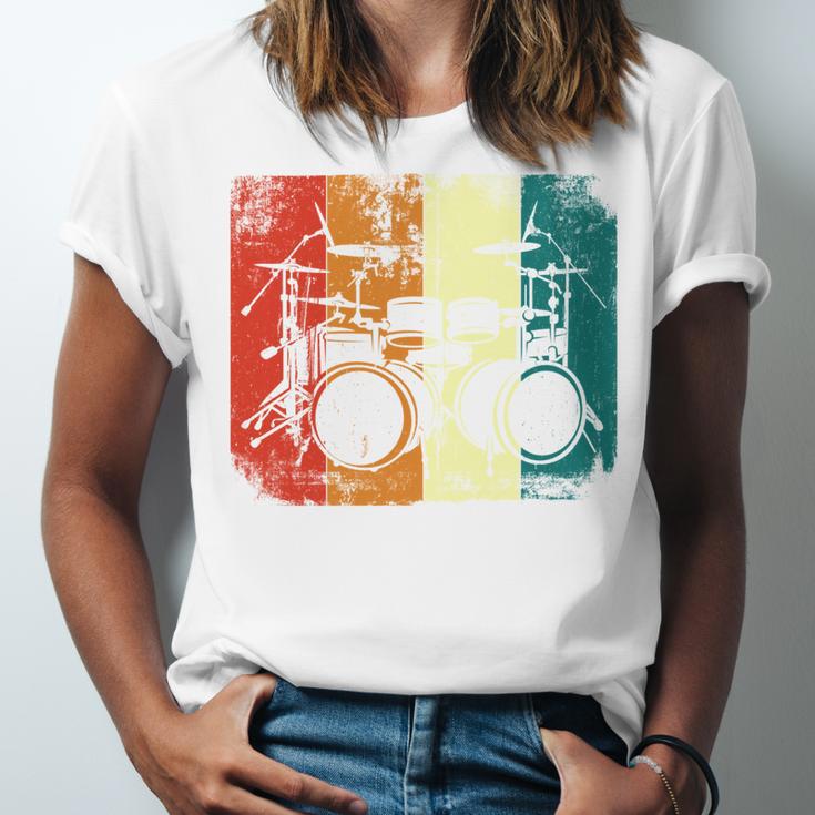 Drumset Cool Retro Vintage Drum Kit Drummer Music Percussion Unisex Jersey T-Shirt Drumset Cool Retro Vintage Drum Kit Drummer Music Percussion Unisex Jersey T-Shirt