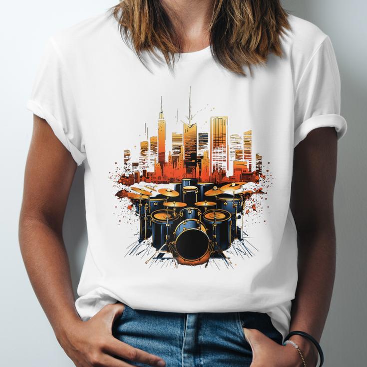 Drumset Drum Kit Music Drummer Drumming Raglan Baseball Tee Unisex Jersey T-Shirt Drumset Drum Kit Music Drummer Drumming Raglan Baseball Tee Unisex Jersey T-Shirt