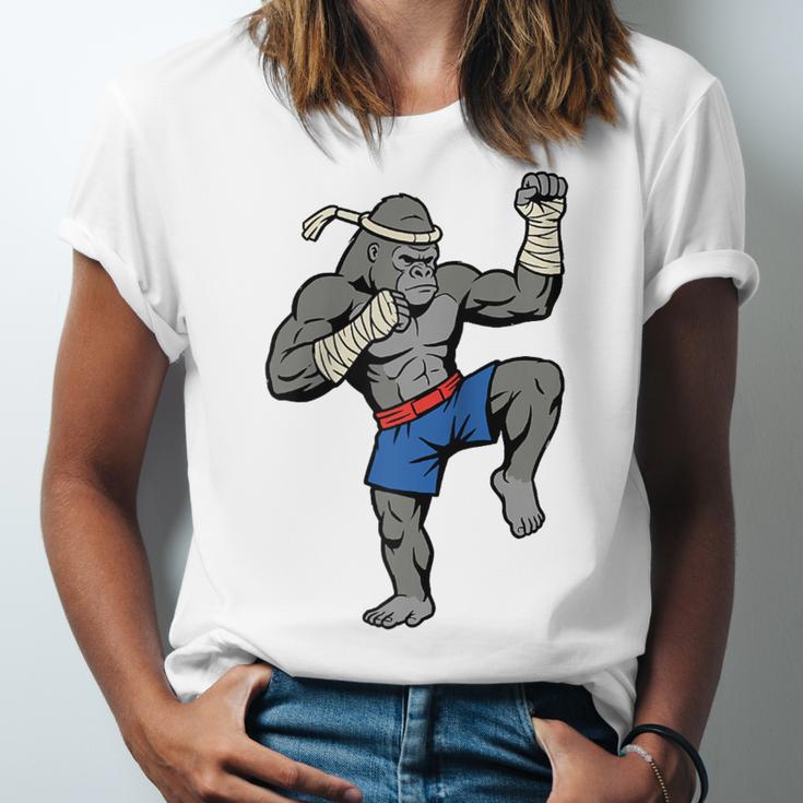 Gorilla Muay Thai Combat Sport Fighter Martial Arts 8 Limbs Raglan Baseball Tee Unisex Jersey T-Shirt Gorilla Muay Thai Combat Sport Fighter Martial Arts 8 Limbs Raglan Baseball Tee Unisex Jersey T-Shirt