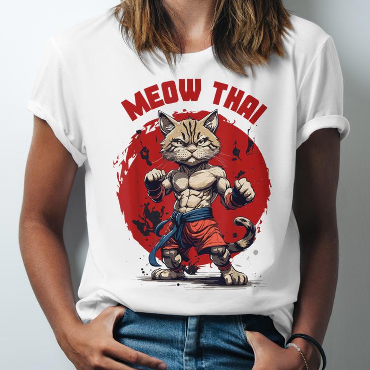 Meow Thai Funny Muay Thai And Cats Lover Unisex Jersey T-Shirt Meow Thai Funny Muay Thai And Cats Lover Unisex Jersey T-Shirt