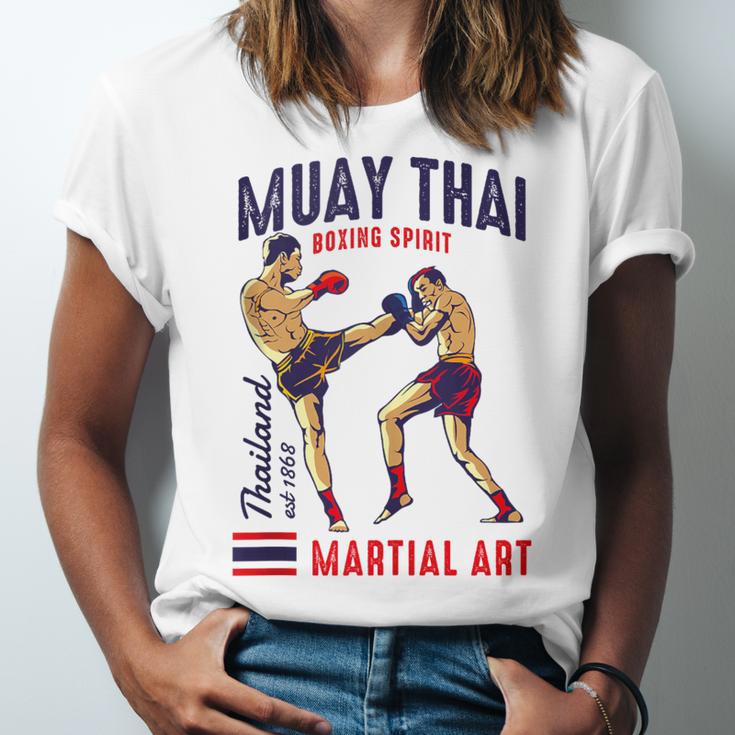 Muay Thai Boxing Spirit Martial Art Unisex Jersey T-Shirt