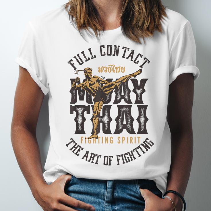 Muay Thai Fighter MMA Full Contact Retro Kickboxing Unisex Jersey T-Shirt Muay Thai Fighter MMA Full Contact Retro Kickboxing Unisex Jersey T-Shirt