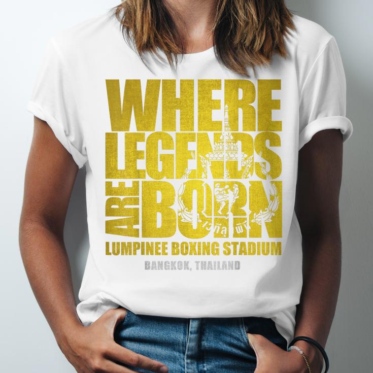 Muay Thai Lumpinee Boxing Stadium Where Legend Born Unisex Jersey T-Shirt Muay Thai Lumpinee Boxing Stadium Where Legend Born Unisex Jersey T-Shirt