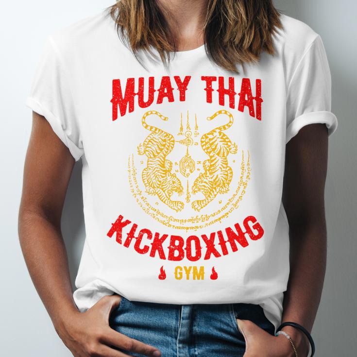 Muay Thai Tiger Kickboxing Gym MMA Street Fight Kickboxing Unisex Jersey T-Shirt Muay Thai Tiger Kickboxing Gym MMA Street Fight Kickboxing Unisex Jersey T-Shirt